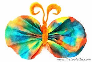 کاردستی پروانه رنگی
