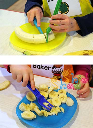 آشپزی-با-کودک با پخت نان موزی