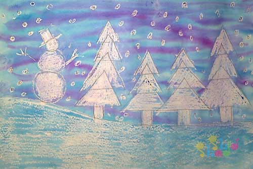نقاشی-زمستان-کودکانه